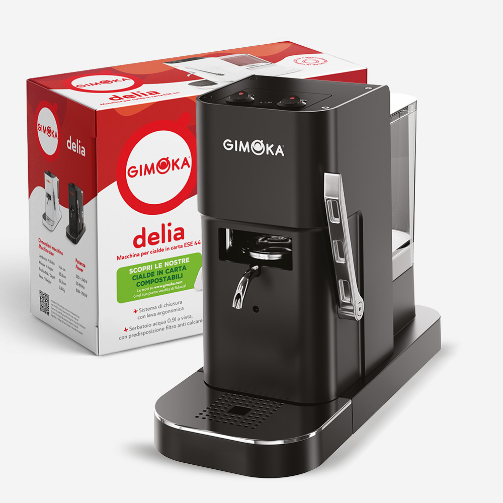 Delia macchina da caffè Gimoka colore nero a cialde ESE + 50 cialde