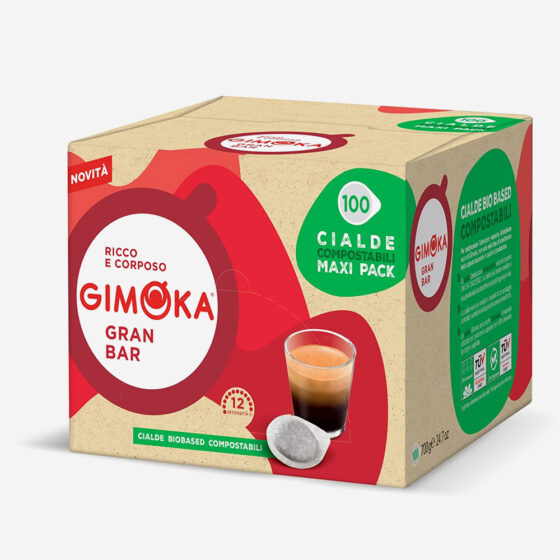 Caffè Gimoka miscela Gran Bar in confezione da 100 cialde ESE 44