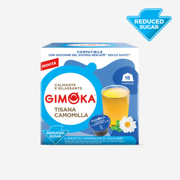 Gimoka camomilla a ridotto contenuti di zuccheri compatibile dolce gusto